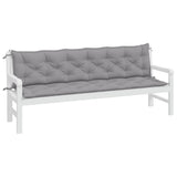 Vidaxx Gartenbankauflagen 2 Stück 200x50x7 cm Oxford-Stoff grau