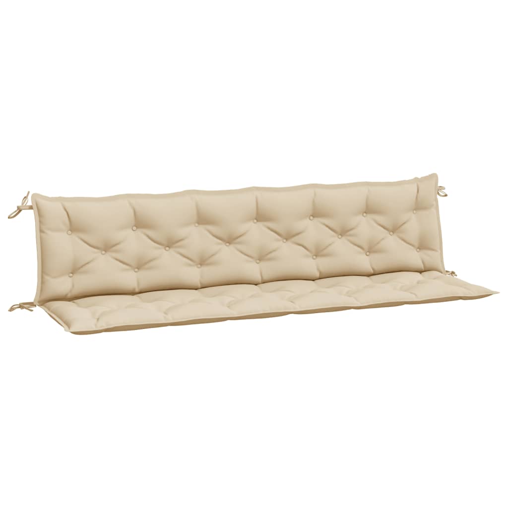 Vidaxx Gartenbankauflagen 2 Stück 200x50x7 cm Oxford-Stoff beige