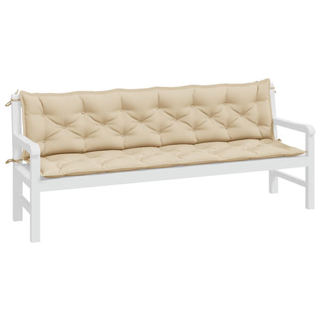 Vidaxx Gartenbankauflagen 2 Stück 200x50x7 cm Oxford-Stoff beige