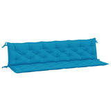 Vidaxx Gartenbankauflagen 2 Stk. 200x50x7 cm Oxford-Stoff Hellblau
