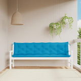 Vidaxx Gartenbankauflagen 2 Stk. 200x50x7 cm Oxford-Stoff Hellblau