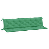 Vidaxl Garden bench cushions 2 ST 200x50x7 cm Oxford fabric green