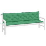 Vidaxl Garden bench cushions 2 ST 200x50x7 cm Oxford fabric green