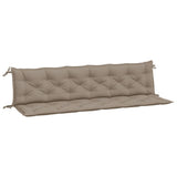 VidaXL Gartenbankauflagen 2 Stück 200x50x7 cm Oxford-Stoff Taupe