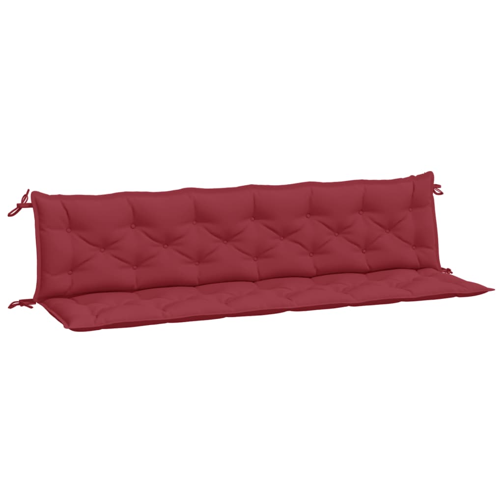 Vidaxl Garden Bench CUDIONS 2 ST 200x50x7 CM Oxford Fabric Wine Red