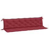 Vidaxl Garden Bench CUDIONS 2 ST 200x50x7 CM Oxford Fabric Wine Red