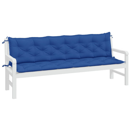 Vidaxx Gartenbankauflagen 2 Stück 200x50x7 cm Oxford-Stoff blau