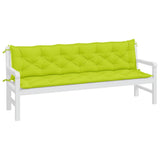 Vidaxx Gartenbankauflagen 2 Stück 200x50x7 cm Oxford-Stoff hellgrün
