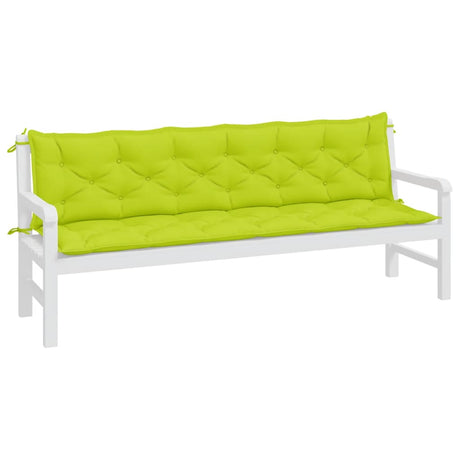Vidaxx Gartenbankauflagen 2 Stück 200x50x7 cm Oxford-Stoff hellgrün