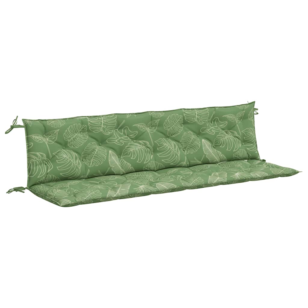Vidaxx Gartenbankauflagen 2 Stück Blattmuster 200x50x7 cm Stoff