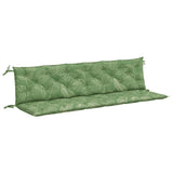 Vidaxx Gartenbankauflagen 2 Stück Blattmuster 200x50x7 cm Stoff