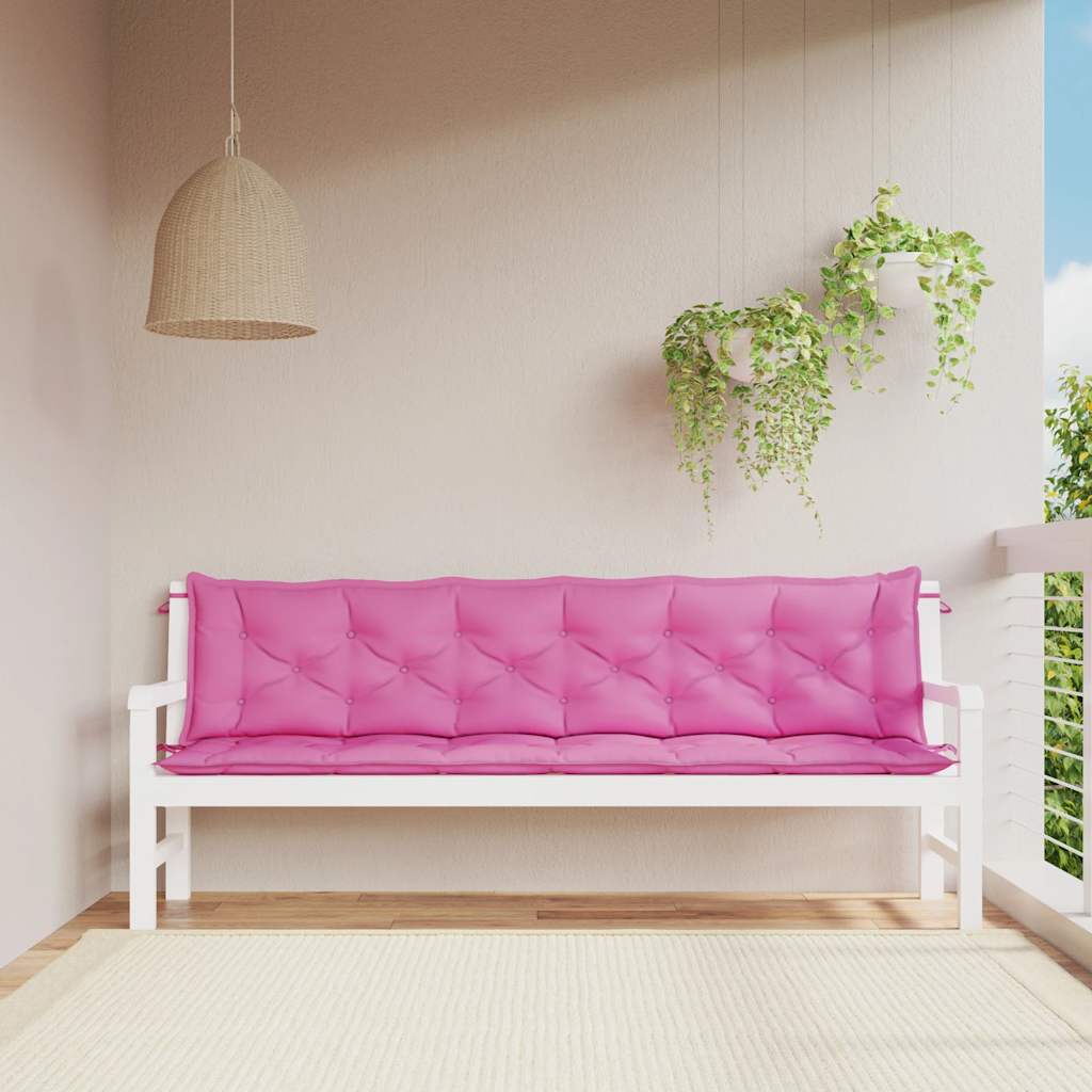 Vidaxx Gartenbankauflagen 2 Stück 200x50x7 cm Stoff rosa