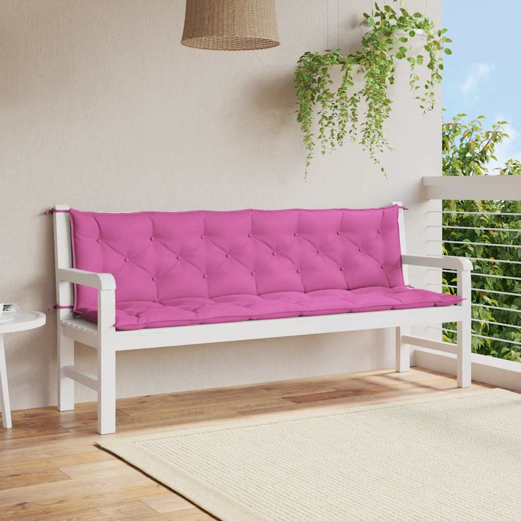 Vidaxx Gartenbankauflagen 2 Stück 200x50x7 cm Stoff rosa