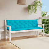 Vidaxx Gartenbankauflagen 2 Stk. 200x50x7 cm Stoff Türkis