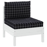 VidaXL Palettenkissen 2 Stk. Rautenmuster Oxford-Stoff Schwarz