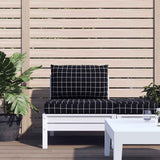 VidaXL Palettenkissen 2 Stk. Rautenmuster Oxford-Stoff Schwarz