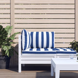 Vidaxl Pallet cushions 3 ST striped Oxford fabric white and blue