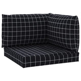 Coussins de palette vidaxl 3 stedcase motif oxford tissu noir