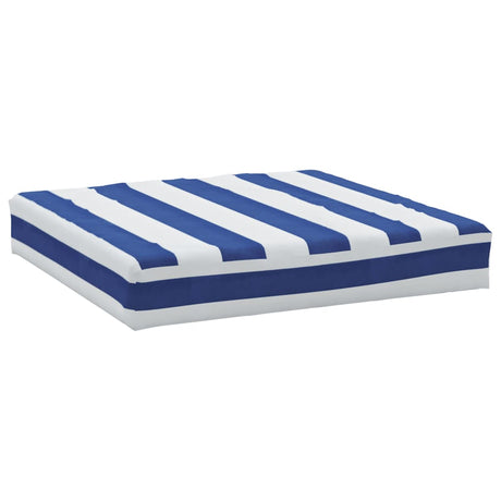 VidaXL Palettenkissen gestreift 60x60x8 cm Oxford-Stoff blau und weiß