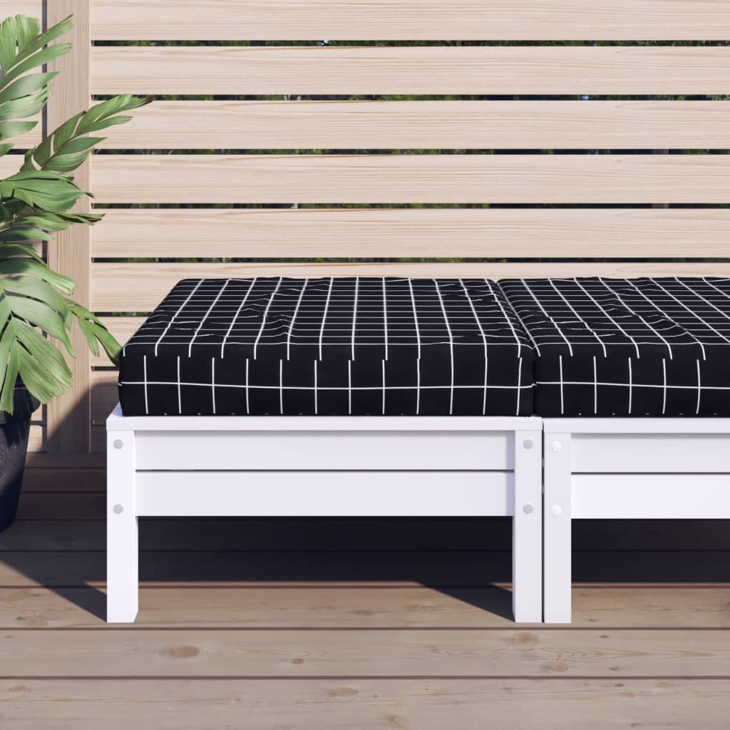 VidaXL Palettenkissen kariert 60x60x8 cm Oxford-Stoff schwarz