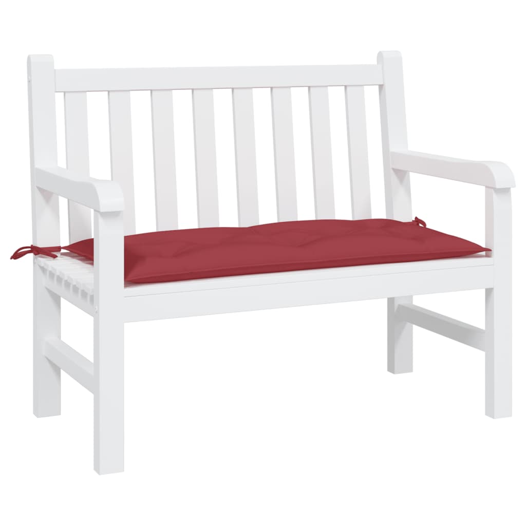 Vidaxl Garden Bench Cushion 110x50x7 CM Oxford Fabric Wine Red