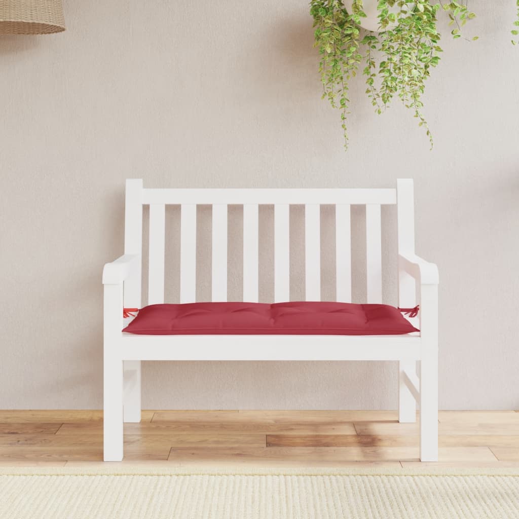 Vidaxl Garden Bench Cushion 110x50x7 CM Oxford Fabric Wine Red