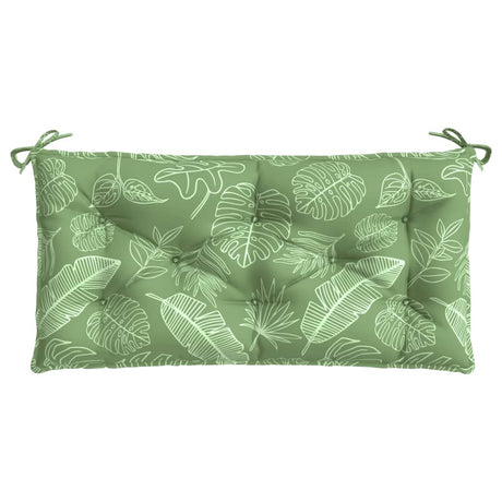 VidaXL Gartenbankkissen Blattmuster 110x50x7 cm Stoff