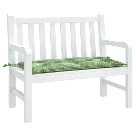 VidaXL Gartenbankkissen Blattmuster 110x50x7 cm Stoff