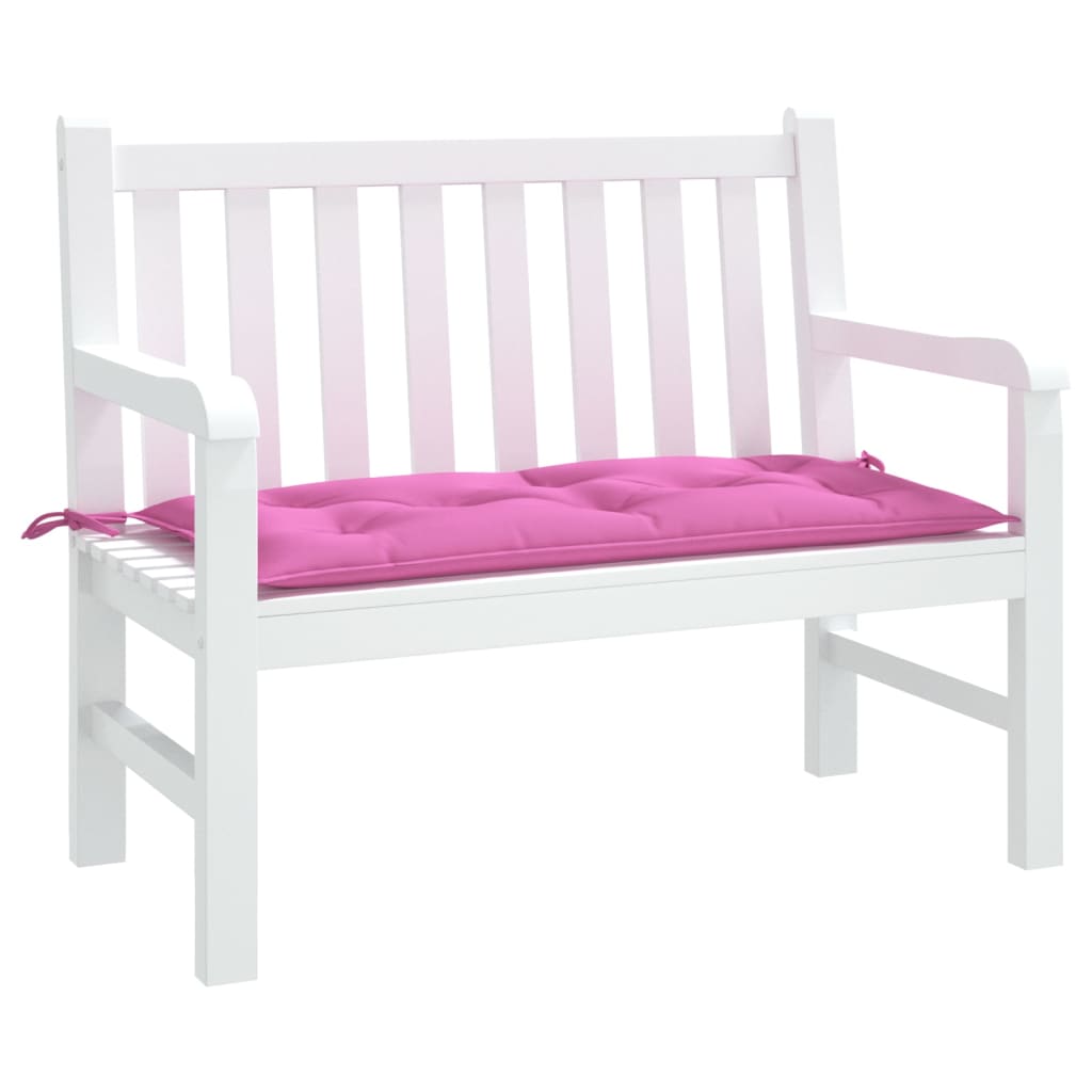 Vidaxl Garden Bench Pushion 110x50x7 cm stofrosa