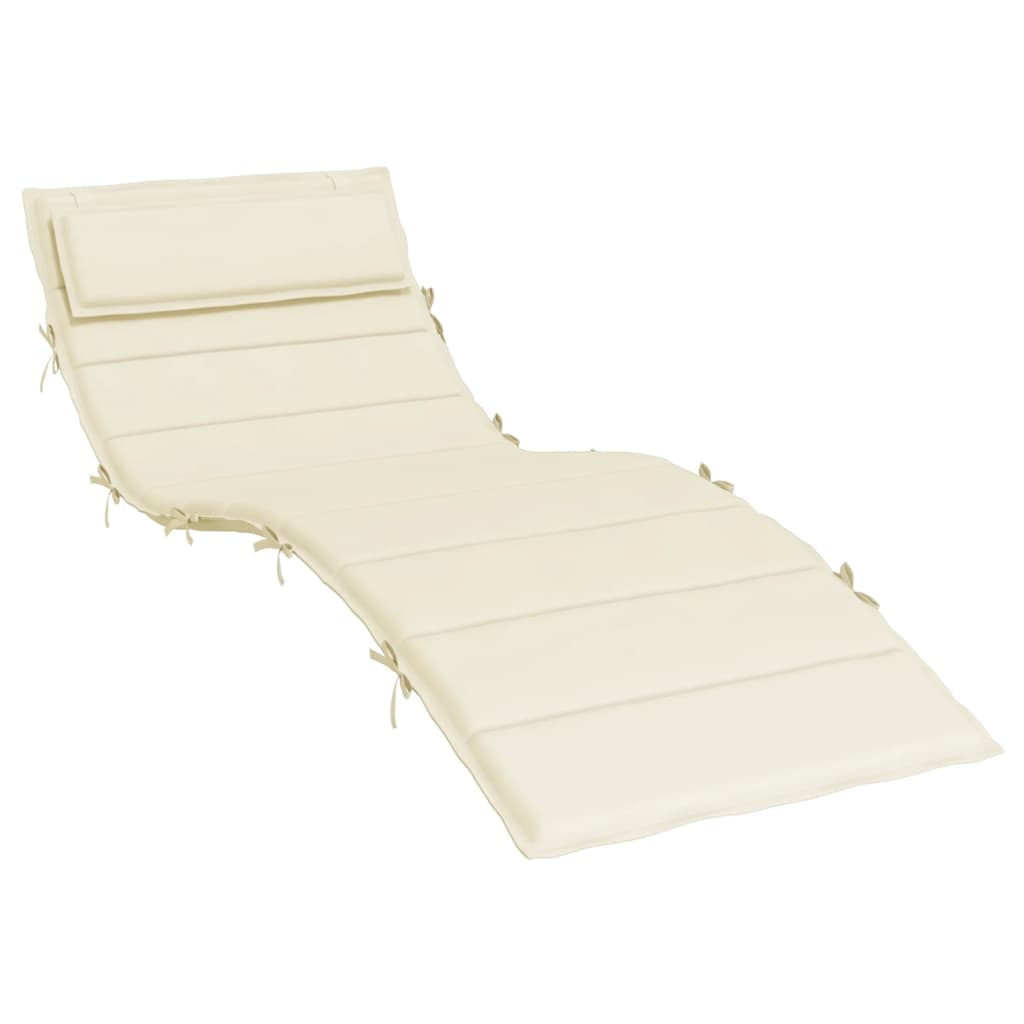 Vidaxl Lounger Cushion 180x60x3 CM Oxford Fabric Cream -Colored