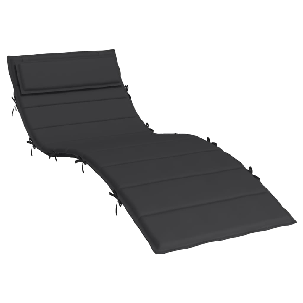 Vidaxl Lounger Kissen 180x60x3 cm Oxford Stoff schwarz