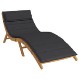 Vidaxl Lounger Kissen 180x60x3 cm Oxford Stoff schwarz