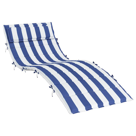 Vidaxx Liegekissen gestreift 180x60x4 cm Oxford-Stoff blau und weiß