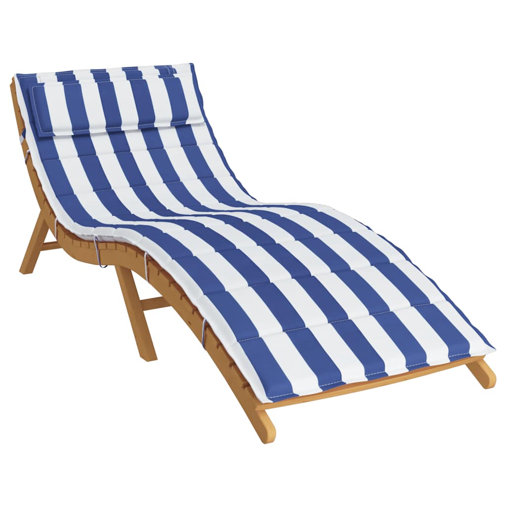 Vidaxx Liegekissen gestreift 180x60x4 cm Oxford-Stoff blau und weiß