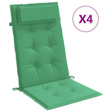 Cojines de silla de Vidaxl 4 st de alto oxford tela verde