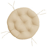 Vidaxl Seat Pushion Round Ø 60x11 cm Oxford Stof beige