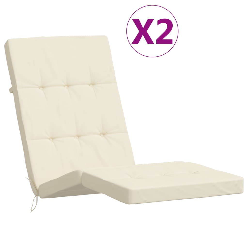 Vidaxl Patio Stol Puder 2 St Oxford Fabric Crème Farvet