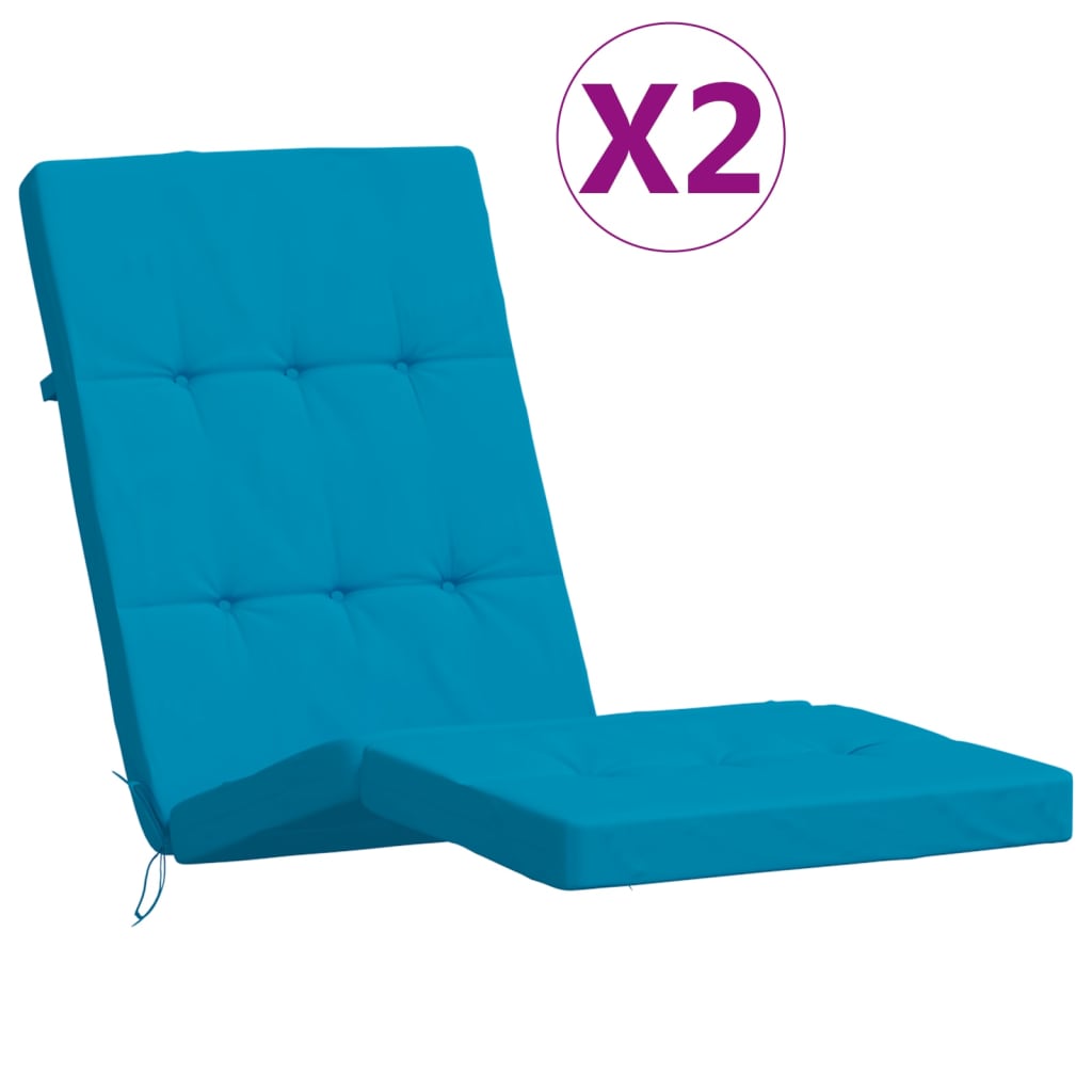 Coussins de chaise de patio vidaxl 2 st oxford tissu bleu clair