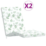 Coussins de chaise de patio vidaxl 2 pcs motifs de feuilles oxford tissu