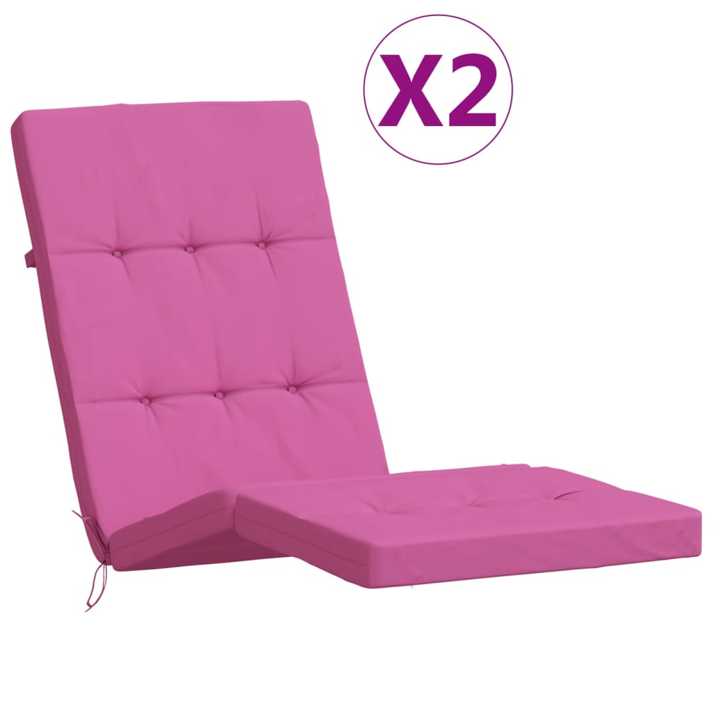 Coussins de chaise de patio vidaxl 2 tissu st oxford rose