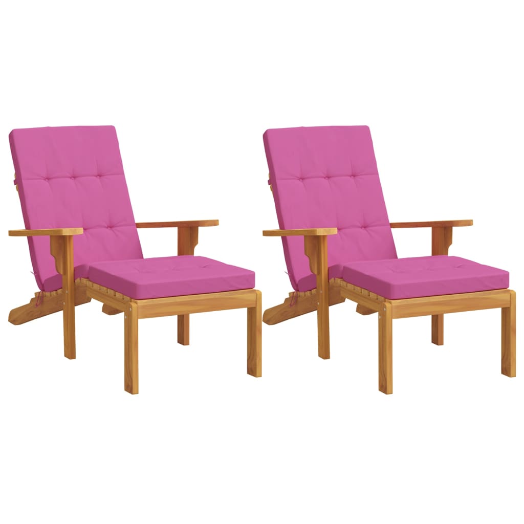 Coussins de chaise de patio vidaxl 2 tissu st oxford rose