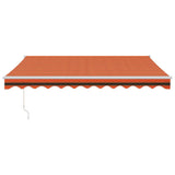 Vidaxl luifel automatisch uitschuifbaar 3,5x2,5 m oranje en bruin