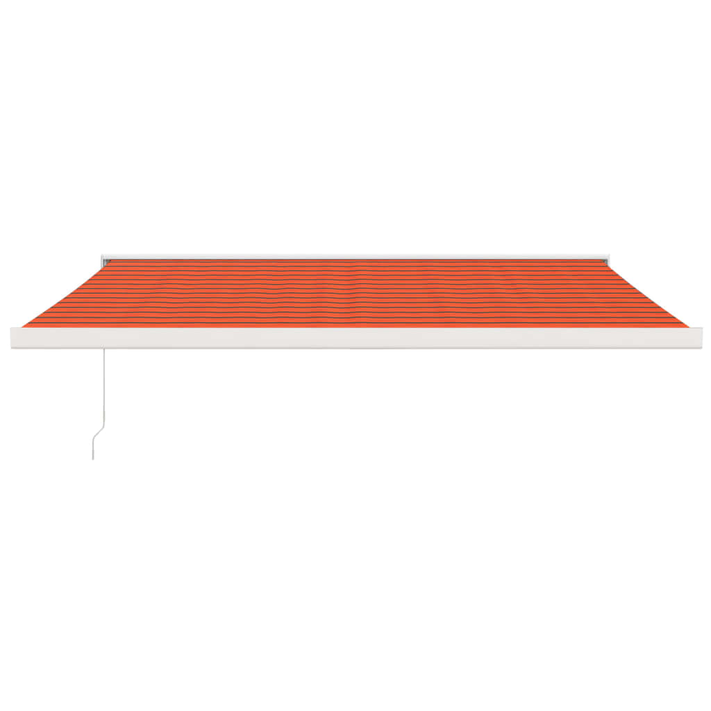 VidaXL Ausziehbare Markise 4x3 m Stoff und Aluminium Orange und Braun