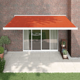 VidaXL Ausziehbare Markise 4x3 m Stoff und Aluminium Orange und Braun