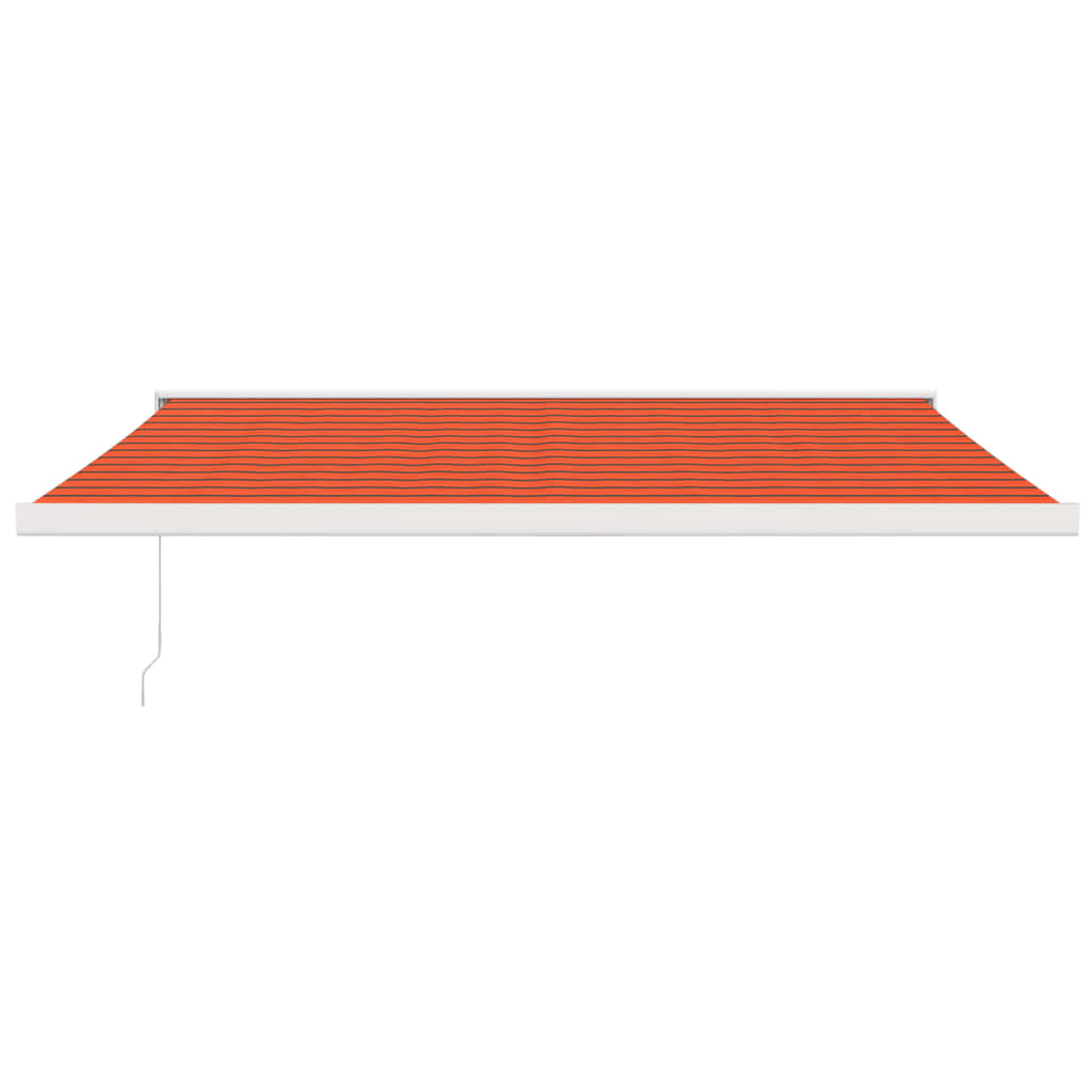 VidaXL Ausziehbare Markise 4,5x3 m Stoff und Aluminium Orange und Braun
