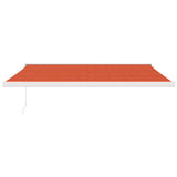 VidaXL Ausziehbare Markise 4,5x3 m Stoff und Aluminium Orange und Braun
