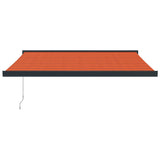 VidaXL Ausziehbare Markise 3x2,5 m Stoff und Aluminium Orange und Braun