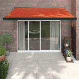 VidaXL Ausziehbare Markise 3x2,5 m Stoff und Aluminium Orange und Braun