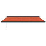 VidaXL Ausziehbare Markise 4x3 m Stoff und Aluminium Orange und Braun
