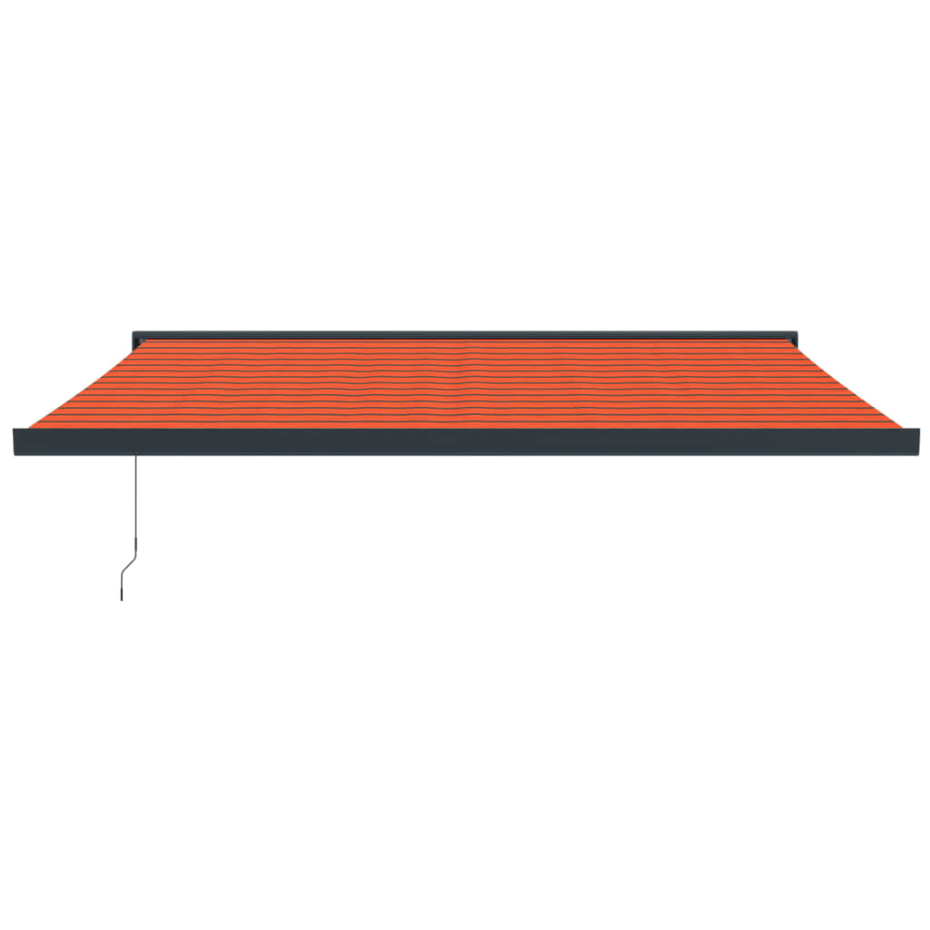 VidaXL Ausziehbare Markise 4,5x3 m Stoff und Aluminium Orange und Braun